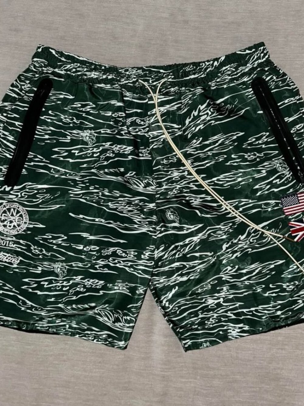 Darc Sport Green Camo International Athletic Shorts – Size Large